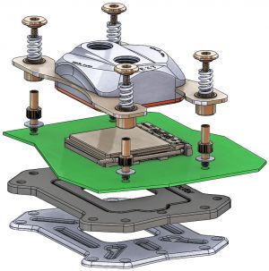 Halterungssystem für Sockel AM3 mit Backplate